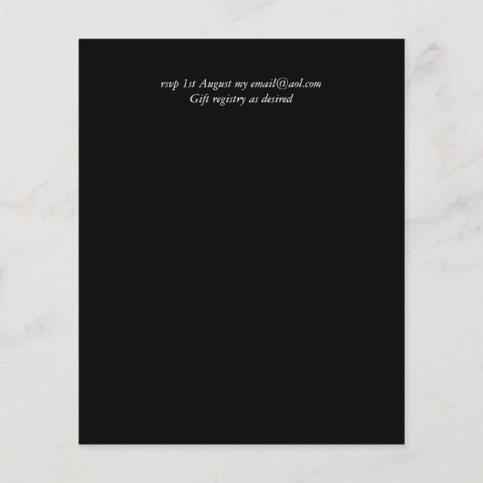 BUDGET Wedding Invite Fern Greenery Leaves (Achterkant)