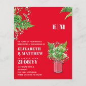 BUDGET Wedding Invite Fern Greenery Leaves (Voorkant)