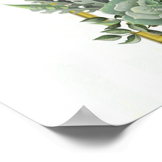 Budget Wedding Invite Rustic foliage Poster (Hoek)