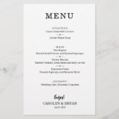 Budget Wedding Menu Flyer (Voorkant)