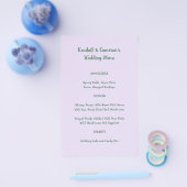 Budget Wedding Menu Solid Lavender Flyer (Enkel)
