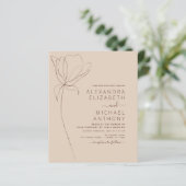 Budget Wedding minimalist Terracotta Foto Floral (Staand voorkant)