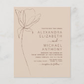 Budget Wedding minimalist Terracotta Foto Floral (Voorkant)