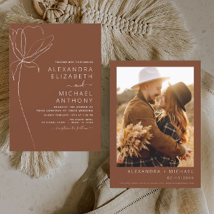 Budget Wedding minimalist Terracotta Foto Floral