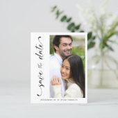 Budget Wedding Modern Script Minimalist Foto  (Staand voorkant)