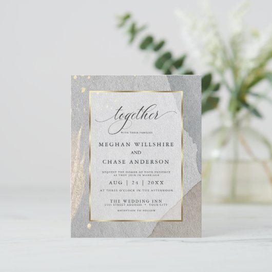 Budget Wedding Modern Splash op Granite (Staand voorkant)