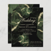 Budget Wedding Moss Abstracte Alcohol Ink (Voorkant / Achterkant)