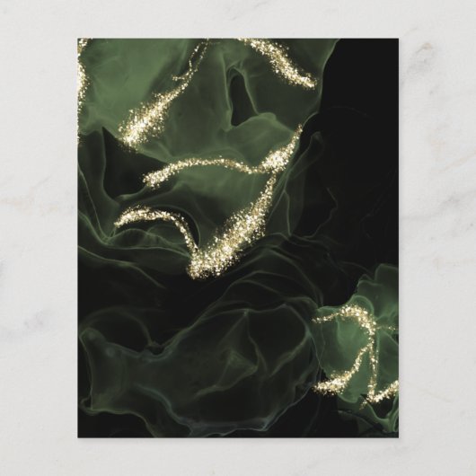 Budget Wedding Moss Abstracte Alcohol Ink (Achterkant)