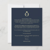 Budget Wedding Navy Elegant Foto gesofisticeerd (Achterkant)
