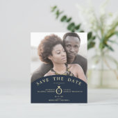 Budget Wedding Navy Elegant Foto gesofisticeerd (Staand voorkant)