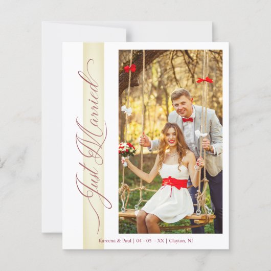 Budget Wedding Net getrouwd Handje Letterd Foto (Voorkant)