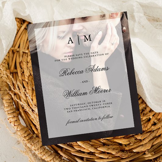 Budget Wedding opslaan Datum | Foto met overlay Flyer