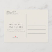 Budget Wedding opslaan Datum Uitnodiging Briefkaart (Achterkant)