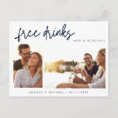 Budget Wedding opslaan Datum Uitnodiging Briefkaart (Voorkant)