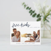 Budget Wedding opslaan Datum Uitnodiging Briefkaart (Staand voorkant)