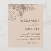 Budget Wedding Pampas Grass Terracotta Flyer (Voorkant)