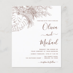 Budget Wedding Pampas Grass Terracotta Sketch Flye Flyer