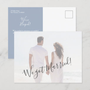 Budget Wedding Photo Elopement Briefkaart