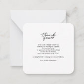 Budget Wedding Photo Hand-Lettered Dank u Notitiekaartje (Achterkant)