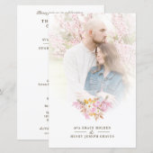 Budget Wedding Pink Flowers & Branches Bouquet (Voorkant / Achterkant)