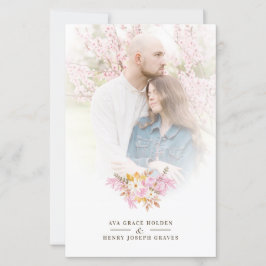 Budget Wedding Pink Flowers & Branches Bouquet