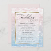 Budget Wedding Pink Shimmering Ocean Waters (Voorkant / Achterkant)
