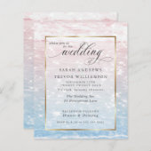 Budget Wedding Pink Shimmering Ocean Waters (Voorkant / Achterkant)