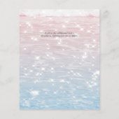 Budget Wedding Pink Shimmering Ocean Waters (Achterkant)