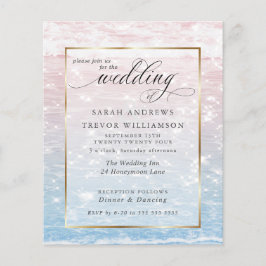 Budget Wedding Pink Shimmering Ocean Waters