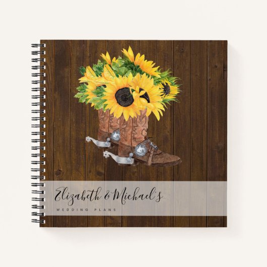 Budget Wedding Planner - Aangepaste Trendy Modern Notitieboek (Voorkant)