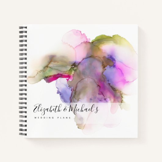 Budget Wedding Planner - Aangepaste Trendy Modern Notitieboek (Voorkant)