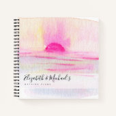 Budget Wedding Planner - Aangepaste Trendy Modern Notitieboek (Voorkant)
