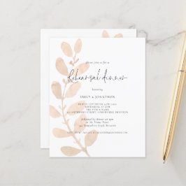 Budget Wedding Rehearsal Dinner Foliage Uitnodigin