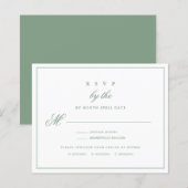 Budget Wedding RSVP Basil Green (Voorkant / Achterkant)