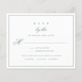 Budget Wedding RSVP Basil Green (Voorkant)