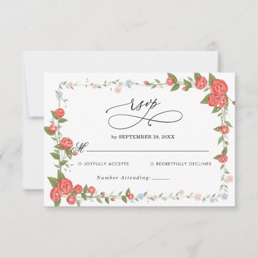 Budget Wedding RSVP Kaart (Voorkant)