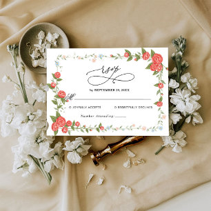 Budget Wedding RSVP Kaart