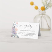 Budget Wedding RSVP Registry Floral Cut-Apart Plaatskaartje (Achterkant)