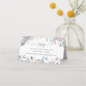 Budget Wedding RSVP Registry Floral Cut-Apart Plaatskaartje (Voorkant)