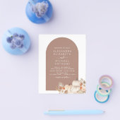 Budget Wedding Rustic White Pumpkins Boho Flyer (Enkel)