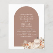 Budget Wedding Rustic White Pumpkins Boho Flyer (Voorkant)