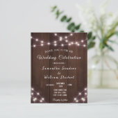 Budget Wedding Rustic Wood String Lights Elegant (Staand voorkant)