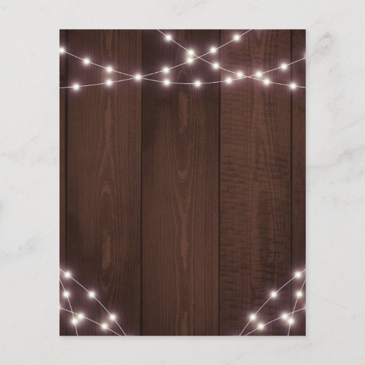 Budget Wedding Rustic Wood String Lights Elegant (Achterkant)