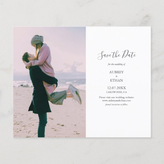 Budget Wedding Save the Date Photo Flyer (Achterkant)