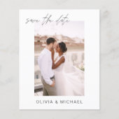 Budget Wedding Save the Date Photo Minimalist (Voorkant)