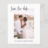 Budget Wedding Save the Date Photo Minimalist (Voorkant)