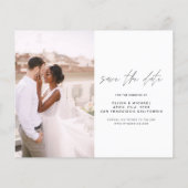 Budget Wedding Save the Date Photo Minimalist (Achterkant)