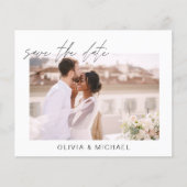 Budget Wedding Save the Date Photo Minimalist (Voorkant)