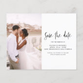 Budget Wedding Save the Date Photo Minimalist Flye (Achterkant)
