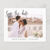Budget Wedding Save the Date Photo Minimalist Flye (Voorkant)